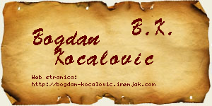 Bogdan Kočalović vizit kartica
